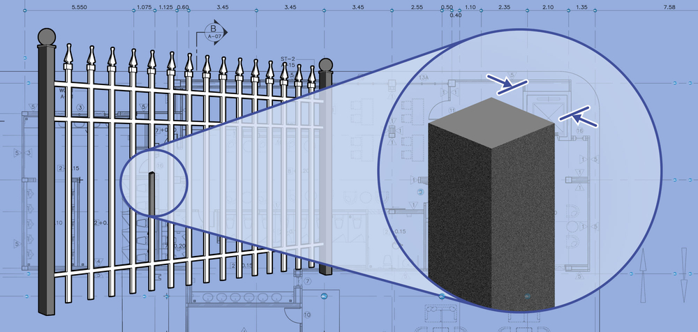 Commercial ornamental iron fence features popular with Indianapolis Indiana businesses