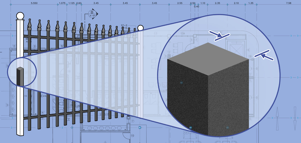 Commercial ornamental iron fence features popular with Indianapolis Indiana businesses