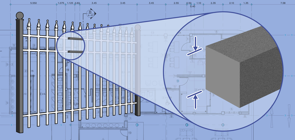 Commercial ornamental iron fence features popular with Indianapolis Indiana homeowners