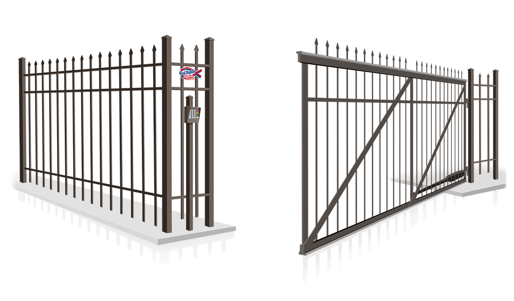 Aluminum - wrought iron swing gate contractor in Indianapolis Indiana