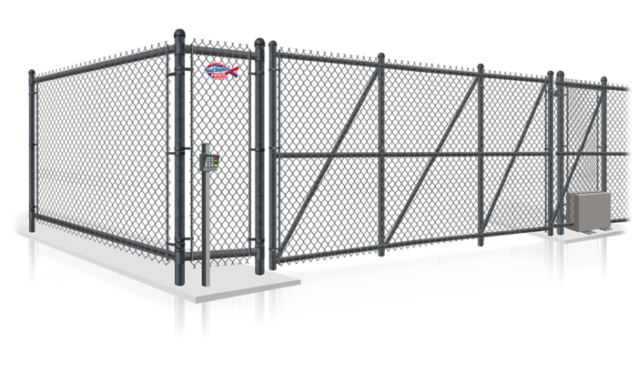 Black PVC Chain Link Gate Contractor in Indianapolis Indiana