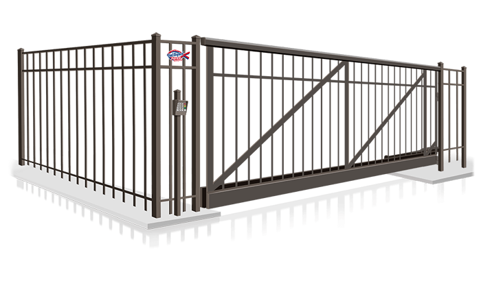 Flat Top Aluminum Swing Gate Contractor in Indianapolis Indiana