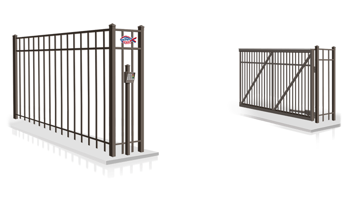Commercial Flat Top Aluminum Swing Gate Company in Indiana