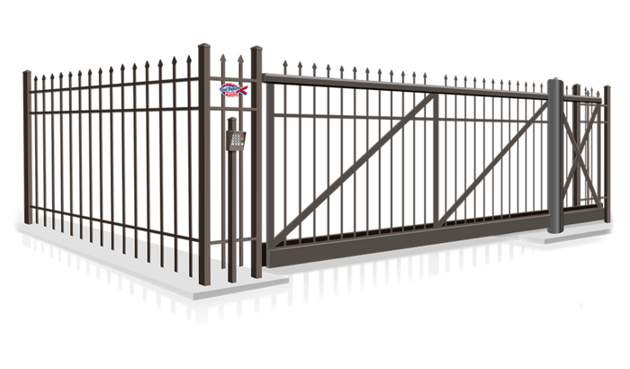 Spear Top Aluminum Slide Gate Contractor in Indianapolis Indiana