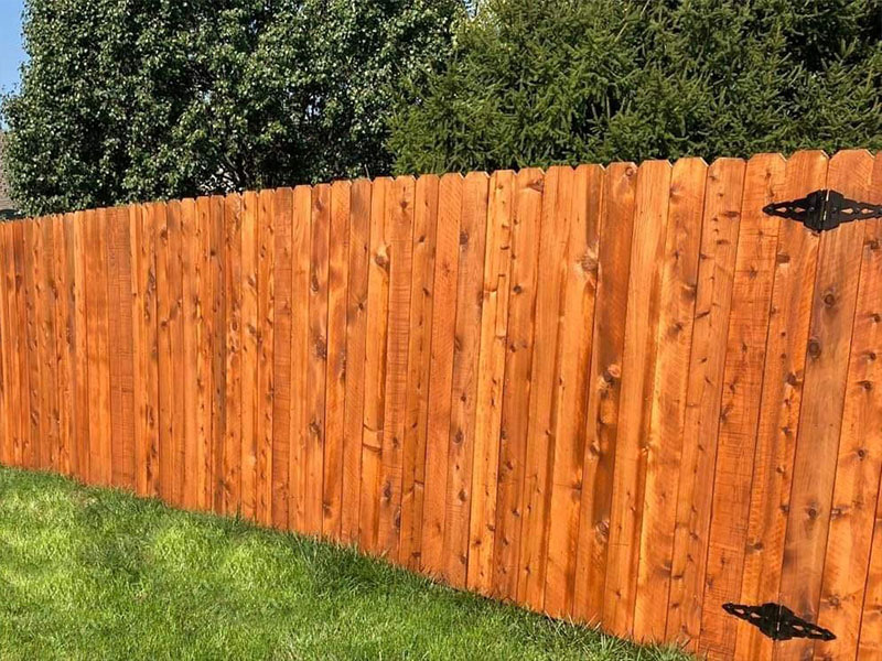 Avon IN stockade style wood fence