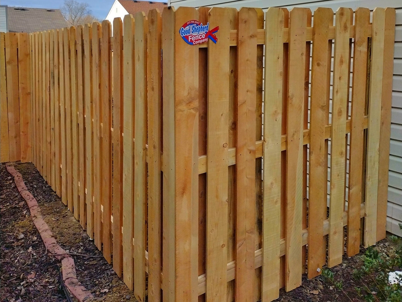 Speedway IN Shadowbox style wood fence