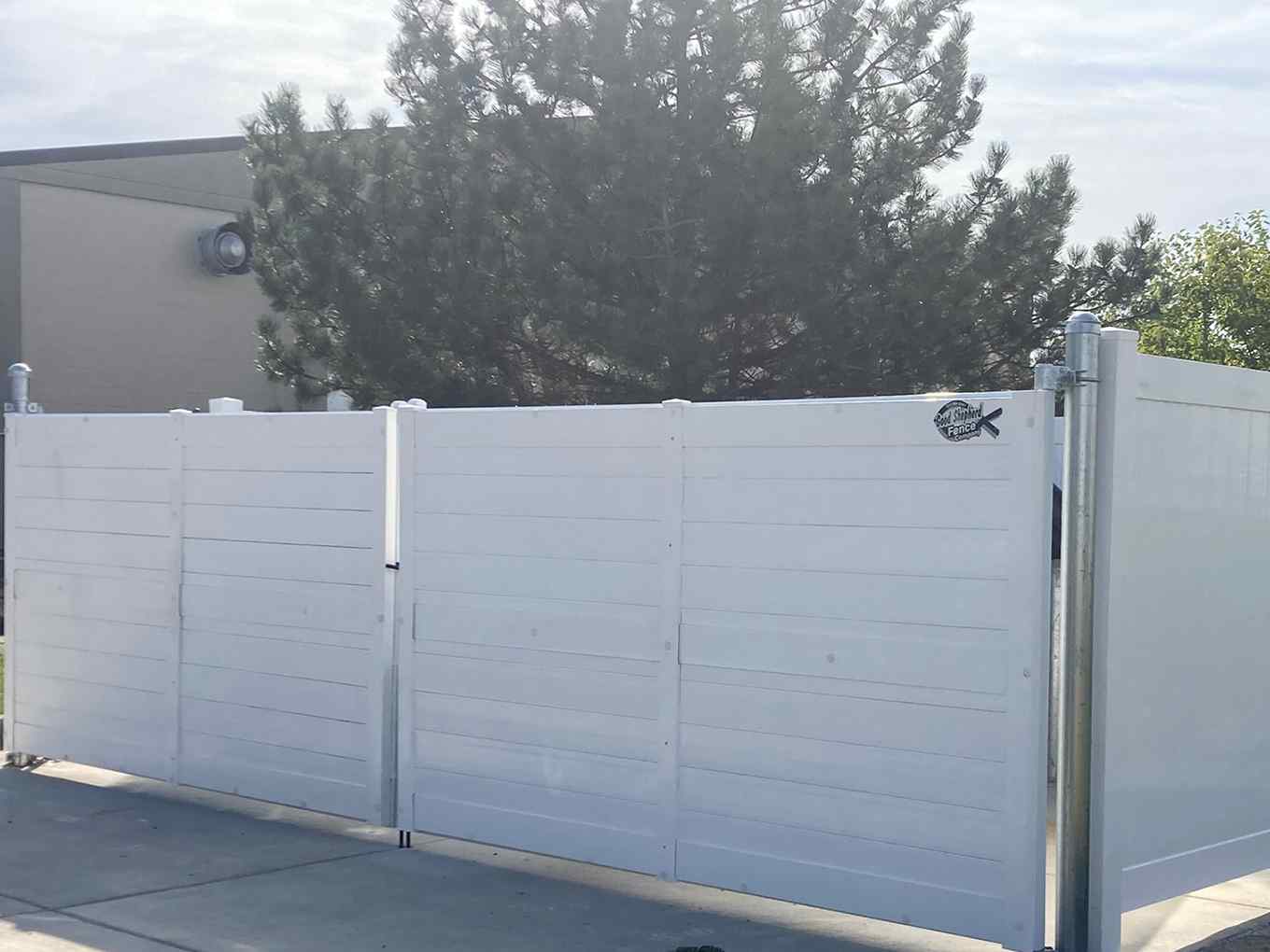 Commercial vinyl fence in Indianapolis, Indiana